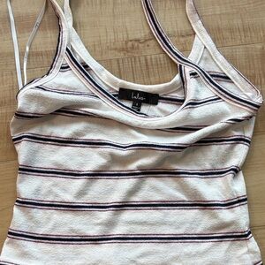 Lulu's Cream and Black Striped Camisole
